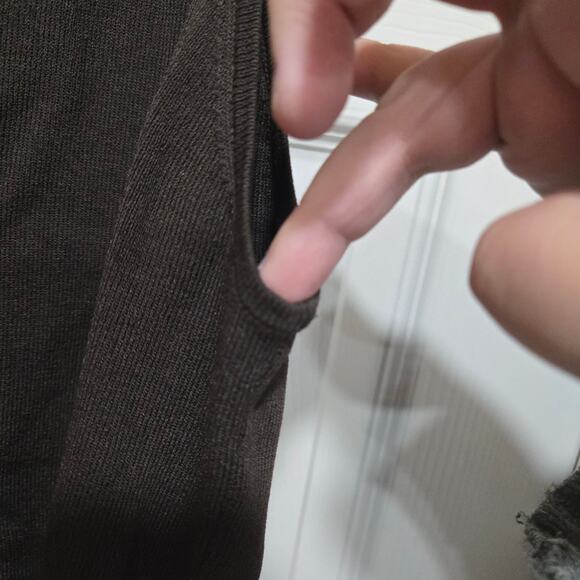 Chico’s Dark Brown Knit Sleeveless Top Size 3 XL - Picture 6 of 10